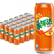 限地区！ Mirinda 美年达 橙味 细长罐 330ml*24罐