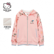 洋气印花、1日0点！ Hello Kitty 凯蒂猫 女童连帽加绒外套