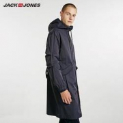 JACK JONES 杰克琼斯 218321531 连帽休闲中长款风衣*2件