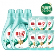 8日6点： Liby 立白 除菌除螨洗衣液套装 2kg*3瓶+500g*6袋