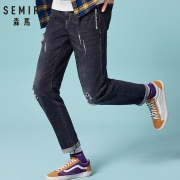 Semir 森马 19-078241127 男士牛仔破洞裤
