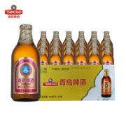 青岛啤酒 11度高端金质小瓶 棕金296ml*24瓶+青岛山水 500ml*12听