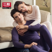三枪 100%精梳棉 男女款保暖秋衣秋裤套装