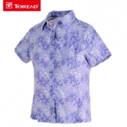 TOREAD 探路者 TW2917 女式速干印花短袖衬衣