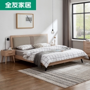 9日0点： QuanU 全友 106311 软靠板式床 1.5m床