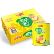 欢乐家 黄桃罐头 312g*6罐 *2件