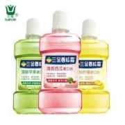 三金西瓜霜漱口水深层清洁清新口气果香型500ml*3瓶 柠檬味+苹果味+西瓜味12岁以上儿童可用 *3件