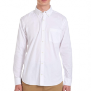S码！prime会员！Nautica 诺帝卡 男士长袖弹力牛津衬衫   直邮含税到手￥102.56