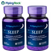 美国 PipingRock 褪黑素 60粒*2瓶 安神助眠
