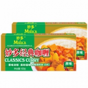 妙多 mida's 咖喱 经典咖喱块 原味日式调料非即食 100g*2 组合装 *6件