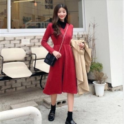 HSTYLE 韩都衣舍 OU12995 女士针织连衣裙