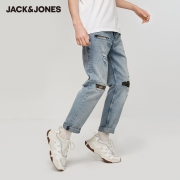 JackJones 杰克琼斯 219232517 男士迷彩破洞牛仔裤