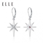 大额神券：ELLE DoubleStar系列 星星925纯银耳环/项链/手链