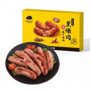 京东跑山猪 肉多多黑猪肉爆汁烤肠 400g/袋 *5件