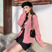 韩都衣舍 LU92110010 女款针织开衫 65元