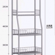 索尔诺 置物架 多层Z834 Z834-银灰色