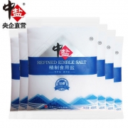 中盐 精制食用盐 未加碘 400g*6袋