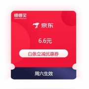 京东金融  周六专享 6.6元 白条立减券