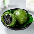 食滋源 艾草青团子网红蛋黄肉松豆沙 黑芝麻味300克(6枚)
