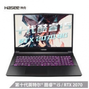 1日0点： Hasee 神舟 战神 TX9-CU5DA16.1英寸游戏本（i5-10400、8GB、512GB、RTX2070、144Hz）