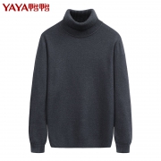 中国驰名商标，暖男标配：鸭鸭 男士 高领中厚款针织衫毛衣