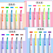 醒目标记！迪斯熊 双头荧光笔 5支混色 3.8元包邮
