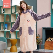 大嘴猴 加厚法兰绒连帽家居服