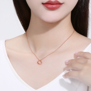 ZLF 周六福 KR044910 女士18K金心形吊坠