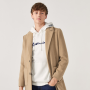 简约保暖！Semir 森马 13D078101364 羊毛混纺大衣