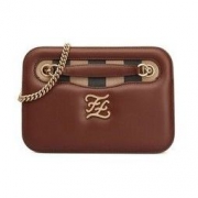 芬迪 FENDI KARLIGRAPHY系列 8BT318 女士褐色牛皮单肩包