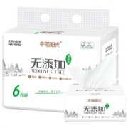 京东PLUS会员：幸福阳光 无添加系列 抽纸 3层120抽6包（125mm*200mm）