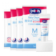 柔软贴身！lelch 露安适 婴儿纸尿裤 试用装 夜用M码3片+M学走1片