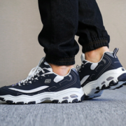 PLUS会员！ SKECHERS 斯凯奇 52675-BKW 男款缓震运动鞋