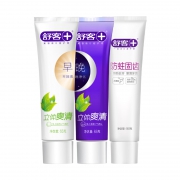 Saky 舒客 立体爽清 早晚牙膏（65g+65g）赠防蛀牙膏140g