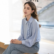 La Chapelle 拉夏贝尔旗 76BM0333015-310 女式荷叶边衬衫