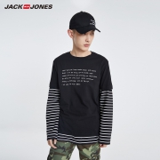 JackJones 杰克琼斯 219101536 纯棉字母印花短袖T恤