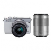 Canon 佳能 EOS M100 双镜头无反套机（15-45mm 55-200mm）白色