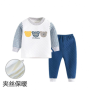 萌趣新颖！CICIIBEAR 齐齐熊 婴儿保暖睡衣2件套