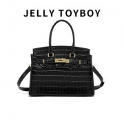 香港潮牌 jellytoyboy  荔枝纹系列铂金包斜挎包