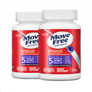 美国进口 Schiff MoveFree 舒眠氨糖软骨素 80粒*2瓶 含褪黑素助睡眠