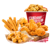 京东PLUS会员： 凤祥食品 冷冻半成菜品炸鸡套餐 香辣翅根+乐享鸡块+鸡米花+黄金鸡棒4袋 1.9kg *2件