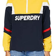 S码!Superdry 极度干燥 Colour Block 女士拼色半拉链连帽防风夹克  直邮含税到手新低￥384.84