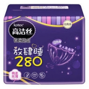 kotex 高洁丝 放肆睡 棉柔丝薄系列 亲亲棉夜用卫生巾 280mm 16片 *2件