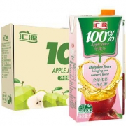 限地区：汇源 果汁 青春版 100%苹果汁 1L*5盒*5件