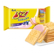 康师傅 3+2苏打夹心饼干 果香蓝莓500g*8件