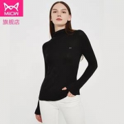 猫人 女士纯色修身高领针织衫