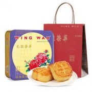 WING WAH 元朗荣华 双黄白莲蓉月饼 740g 四枚 *2件
