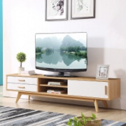 京东PLUS会员： A家家具 ADC-77 电视柜 原木色+荷花白