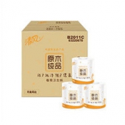 清风卷纸原木4层32卷有芯卷筒卫生厕所纸手纸压花家用27+5实惠箱 *5件