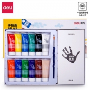 deli得力 73872 可水洗画画颜料 20ml 12色